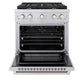 ZLINE Appliance Package - 30 in. Gas Range, Range Hood, Microwave Drawer, 3 Rack Dishwasher, 4KP-SGRRH30-MWDWV