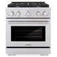 ZLINE Appliance Package - 30 in. Gas Range, Range Hood, 3 Rack Dishwasher, 3KP-SGRRH30-DWV