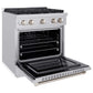 ZLINE Paramount 30" Gas Range with Convection Oven and 4 Burners in Stainless Steel, SGR30