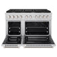 ZLINE Appliance Package - 48" Gas Range, Range Hood, 36" Refrigerator with Ice Maker, 24" Microwave Drawer and Dishwasher in Stainless Steel