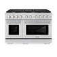 ZLINE Appliance Package - 48" Gas Range, Range Hood, 36" Refrigerator with Ice Maker, 24" Microwave Drawer and Dishwasher in Stainless Steel