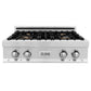 ZLINE 30" Rangetop in Stainless Steel with 4 Gas Brass Burners and Griddle, RT-BR-GR-30