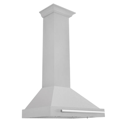 ZLINE 30" Convertible Satin Stainless Steel Wall Mount Range Hood with Stainless Steel Handle, KB4SNX-30