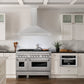 ZLINE 48" Convertible Satin Stainless Steel Wall Mount Range Hood with Stainless Steel Handle, KB4SNX-48