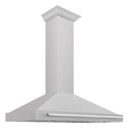 ZLINE 48" Convertible Satin Stainless Steel Wall Mount Range Hood with Stainless Steel Handle, KB4SNX-48