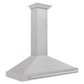ZLINE 48" Convertible Satin Stainless Steel Wall Mount Range Hood with Stainless Steel Handle, KB4SNX-48