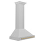 ZLINE Autograph 30" Convertible Satin Stainless Steel Wall Mount Range Hood with Champagne Bronze Handle, KB4SNZ-30-CB