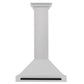 ZLINE Autograph 30" Convertible Satin Stainless Steel Wall Mount Range Hood with Matte Black Handle, KB4SNZ-30-MB