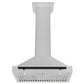 ZLINE Autograph 30" Convertible Satin Stainless Steel Wall Mount Range Hood with Matte Black Handle, KB4SNZ-30-MB
