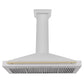 ZLINE Autograph 48" Convertible Satin Stainless Steel Wall Mount Range Hood with Polished Gold Handle, KB4SNZ-48-G