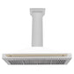 ZLINE Autograph 48" Convertible Satin Stainless Steel Wall Mount Range Hood with White Matte Shell and Polished Gold Handle, KB4SNZ-WM48-G