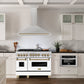 ZLINE Autograph 48" Convertible Satin Stainless Steel Wall Mount Range Hood with Champagne Bronze Handle, KB4SNZ-48-CB