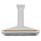 ZLINE Autograph 48" Convertible Satin Stainless Steel Wall Mount Range Hood with Champagne Bronze Handle, KB4SNZ-48-CB