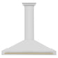 ZLINE 48 Inch Autograph Edition Stainless Steel Range Hood with Gold Handle, KB4STZ-48-G
