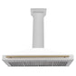 ZLINE Autograph 48" Convertible Satin Stainless Steel Wall Mount Range Hood with White Matte Shell and Champagne Bronze Handle, KB4SNZ-WM48-CB