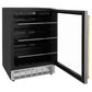 ZLINE Autograph 24" Monument 154 Can Beverage Fridge in Stainless Steel with Gold Accents, RBVZ-US-24-G