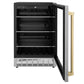 ZLINE Autograph 24" Monument 154 Can Beverage Fridge in Stainless Steel with Champagne Bronze Accents, RBVZ-US-24-CB