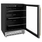 ZLINE Autograph 24" Monument 154 Can Beverage Fridge in Stainless Steel with Champagne Bronze Accents, RBVZ-US-24-CB