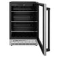 ZLINE Autograph 24" Monument 154 Can Beverage Fridge in Stainless Steel with Black Accents, RBVZ-US-24-MB