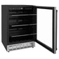 ZLINE Autograph 24" Monument 154 Can Beverage Fridge in Stainless Steel with Black Accents, RBVZ-US-24-MB