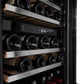ZLINE Autograph 24" Monument Dual Zone 44-Bottle Wine Cooler in Stainless Steel with Champagne Bronze Accents, RWVZ-UD-24-CB