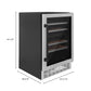 ZLINE Autograph Package - 24" Wine Cooler and 24" Beverage Fridge with Matte Black Accents, 2KP-RBV-RWV-MB