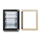 ZLINE Autograph 24" Touchstone 151 Can Beverage Fridge with Panel Ready Glass Door and Matte Black Handle,  RBSPOZ-24-MB