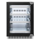 ZLINE Autograph 24" Touchstone 151 Can Beverage Fridge with Panel Ready Glass Door and Matte Black Handle,  RBSPOZ-24-MB
