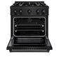 ZLINE 30" 4.2 cu. ft. Select Gas Range with 4 Burners in Black Stainless Steel, HGRB-30