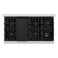 ZLINE 30" 4.2 cu. ft. Select Gas Range with 4 Burner Cooktop and Convection Gas Oven in Satin Stainless Steel with Black Matte Door, HGRS-BLM-30