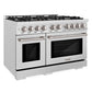 ZLINE 48" 6.7 cu. ft. Select Double Oven Gas Range with 8 Burner Cooktop in Satin Stainless Steel, HGRS-48