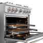 ZLINE 36" 5.2 cu. ft. Select Dual Fuel Range with 6 Burners in Stainless Steel, HDR36
