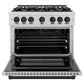 ZLINE Autograph 36" 5.2 cu. ft. Select Dual Fuel Range with 6 Burners in Stainless Steel with Matte Black Accents, HDRZ-36-MB