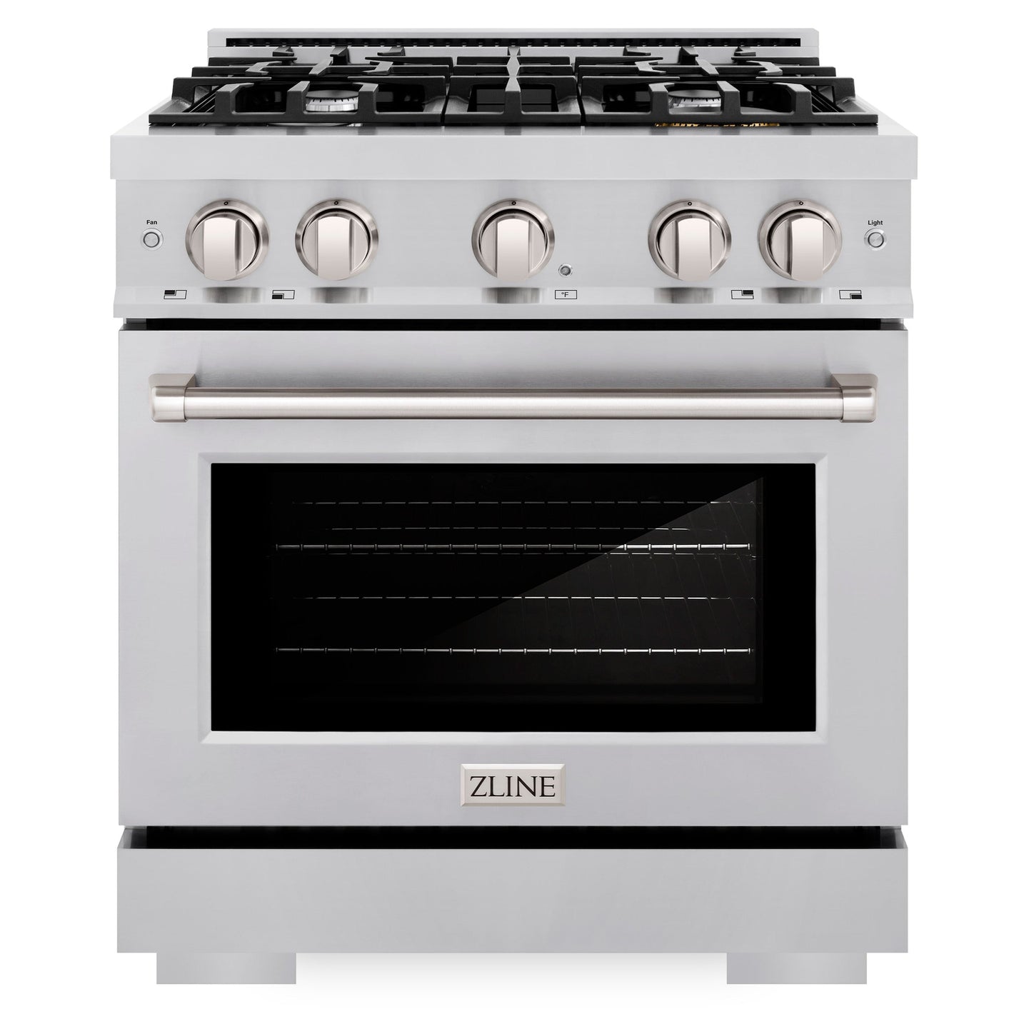 ZLINE 30" 4.2 cu. ft. Select Gas Range with 4 Burner Cooktop and Convection Gas Oven in Satin Stainless Steel, HGRS-30