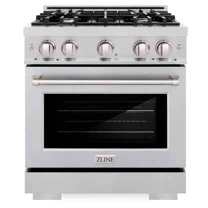 ZLINE 30" 4.2 cu. ft. Select Gas Range with 4 Burners in Stainless Steel, HGR30