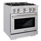 ZLINE 30" 4.2 cu. ft. Select Gas Range with 4 Burners in Stainless Steel, HGR30