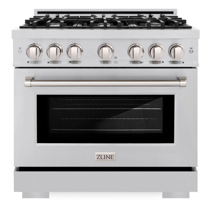 ZLINE 36" 5.2 cu. ft. Select Gas Range with 6 Burners in Stainless Steel, HGR36