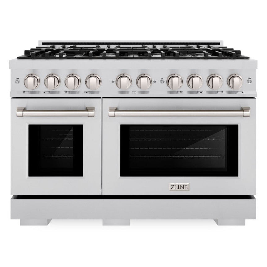 ZLINE 48" 6.7 cu. ft. Select Double Oven Gas Range with 8 Burners in Stainless Steel, HGR48