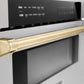 ZLINE Autograph 30" 1.2 cu. ft. Built-In Microwave Drawer in Satin Stainless Steel with Polished Gold Accents, MWDZ-30-SS-G