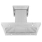 ZLINE 48 in. Island Mount Range Hood in Stainless Steel with Built-in CrownSound Bluetooth Speakers, GL2iCRN-BT-48