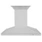 ZLINE 48 in. Island Mount Range Hood in Stainless Steel with Built-in CrownSound Bluetooth Speakers, GL2iCRN-BT-48