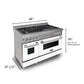 ZLINE 48" 6.0 cu. ft. Legacy Dual Fuel Range with 7 Burner Gas Cooktop and 2 Electric Ovens in Satin Stainless Steel with White Matte Doors and Griddle, RAS-WM-GR-48