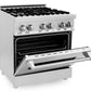 ZLINE Kitchen and Bath 30 in. Professional Gas Burner, Electric Oven Stainless Steel Range, RA30