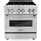 ZLINE Kitchen and Bath Appliance Package 30 in. Dual Fuel Range & 30 in. Range Hood, 2KP-RARH30