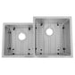 ZLINE 32" Jackson Undermount Double Bowl Satin Stainless Steel Kitchen Sink with Bottom Grid, SRDL-32S