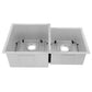ZLINE 32" Jackson Undermount Double Bowl Satin Stainless Steel Kitchen Sink with Bottom Grid, SRDR-32S