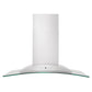 ZLINE 36 in. Convertible Vent Wall Mount Range Hood in Stainless Steel & Glass, KN-36