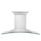 ZLINE 36 in. Wall Mount Range Hood in Stainless Steel with Built-in CrownSound Bluetooth Speakers, KNCRN-BT-36