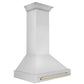 ZLINE Autograph Gold Package - 36" Rangetop, 36" Range Hood, Dishwasher, Built-In Refrigerator