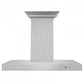 ZLINE 48 in. Stainless Steel Wall Range Hood with Built-in CrownSound® Bluetooth Speakers, KECRN-BT-48
